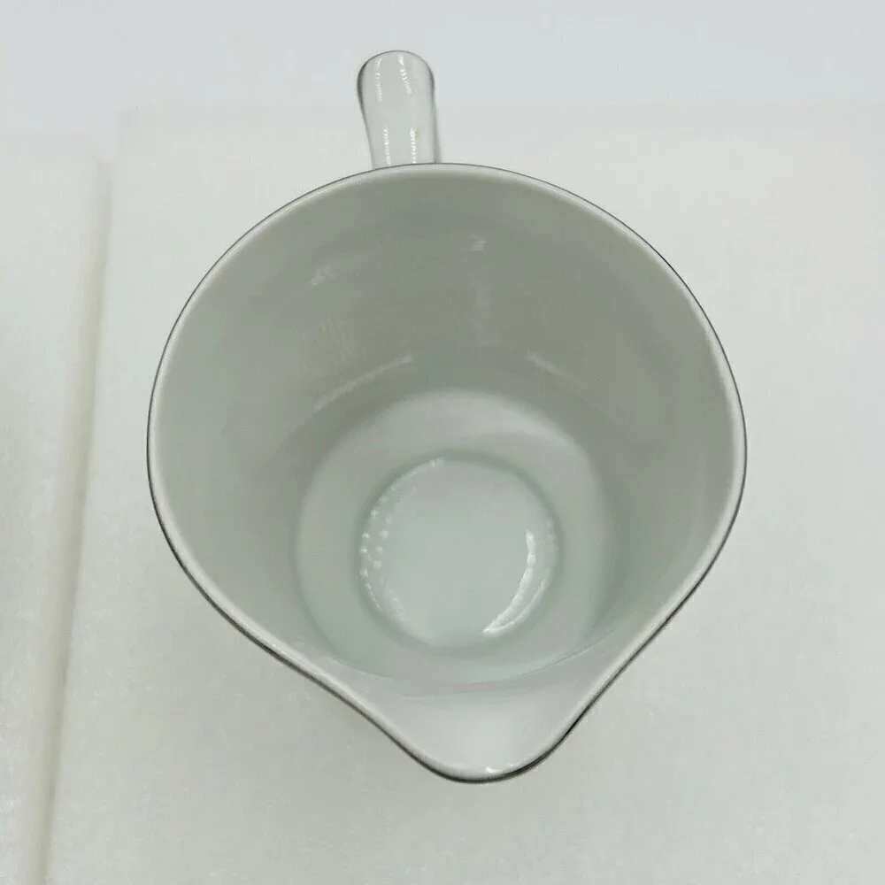 Harmony House Romaic Fine China Cream / Sugar Set Greek Key Platinum Rim 3671